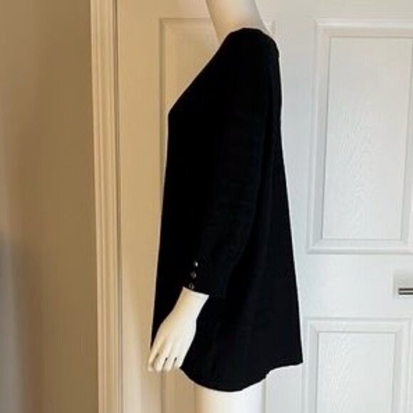 LAURAPLUS Petite black 3/4 long-sleeve textured knit sweater. Sz 3X Petite - Picture 7 of 16